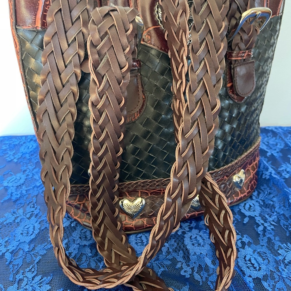 Western Style Black & Brown Shoulder Bag - Picture 8 of 11